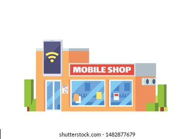 Store illustration with flat design concept