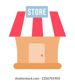  Store illustration vector graphic icon, cute cartoon flat design style, good for your resource graphic design, element design, design printing, children book, story book, etc.