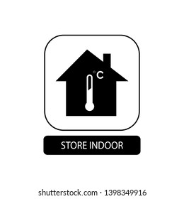 Store indoor sign. Flat packaging symbol. Mail box icon isolated on white. Vector illustration
