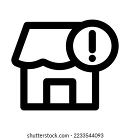 Store info icon isolated vector illustration on white background. High quality black style vector icons.