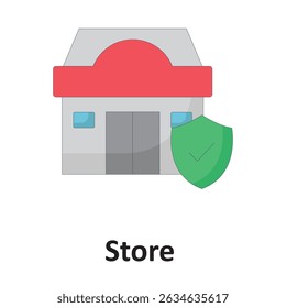 Store insurance :Vector Icon which can easily modify or edit

