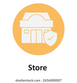 Seguro de la tienda :Vector Icono que puede modificar o editar fácilmente

