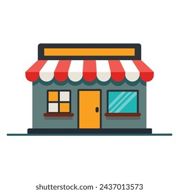 Store isolated flat vector illustration