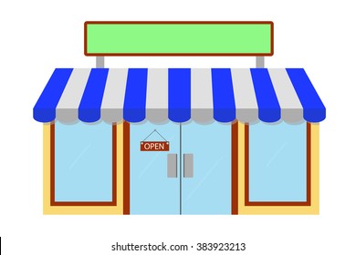Store, Isolated on white
