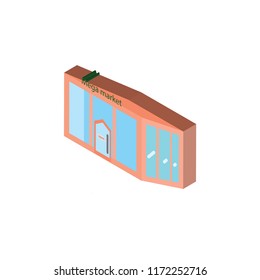 Store isometric left top view 3D icon