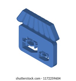 Store isometric left top view 3D icon