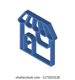 Store isometric left top view 3D icon