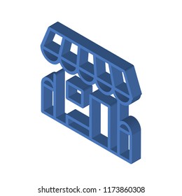 Store isometric left top view 3D icon