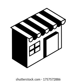 store isometric style icon design of Shop supermarket and market theme Vector illustration