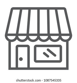 Store line icon, business and market, shop sign vector graphics, a linear pattern on a white background, eps 10.