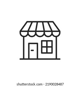Store line icon. Shop sign. Simple thin line design. Outline symbol. Vector icon