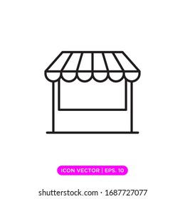 Store line icon vector design with editable stroke
