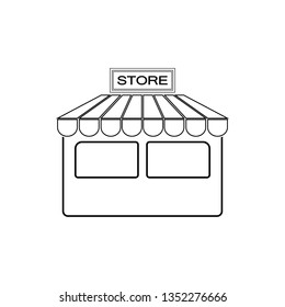 store line icon, vector illustration
