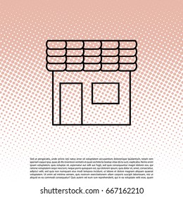 store line icon. vector illustration