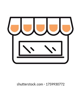 store line style icon design of Shop supermarket and market theme Vector illustration