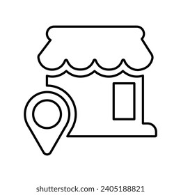 Store location, address, local icon, Perfect use for print media, web, stock images, commercial use or any kind of design project.