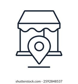 store location icon collection .design style with background
