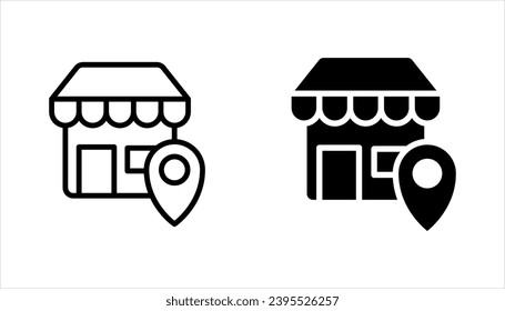 Store location icon design, vector illustration on white background