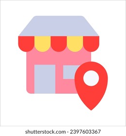 Store location icon design, vector illustration on white background