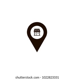store location icon. flat design