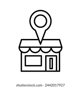 Store location icon. Market place. Shopping and E-commerce. Vector illustration