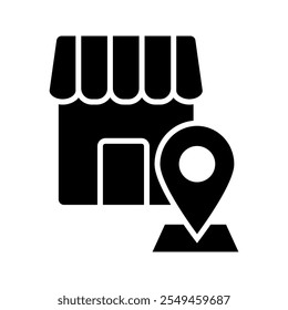 Conjunto de iconos de ubicación de tienda, signo de edificio de tienda. para concepto móvil y Diseño web. Ilustración vectorial sobre fondo blanco