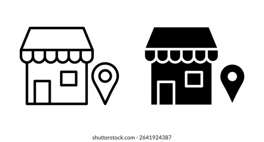 Store location Icon set. Symbol isolated on white background. vector illustration.