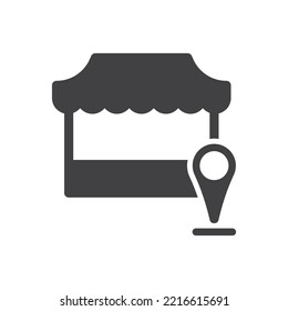 Store Location Icon - Shopping Center Map pin Icon