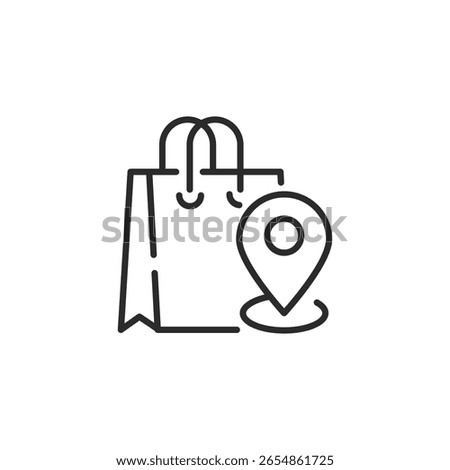 Store location icon. Simple store location icon for social media, app and web design. Vector illustration