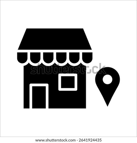 Store location Icon. Symbol isolated on white background. vector illustration.
