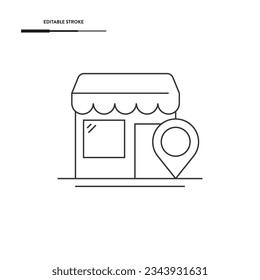 Store And Location Icon Vector Design.