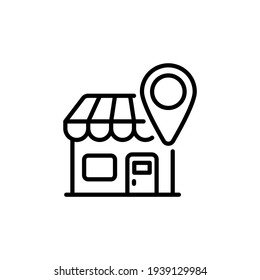 Store Location Icon In Vector. Logotype