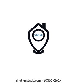 store location pin icon vector