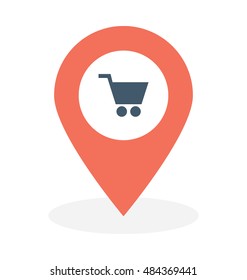 Store Location Vector Icon 