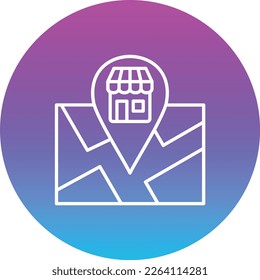 Icono del vector de ubicación de almacenamiento. Se puede usar para imprimir, móviles y aplicaciones web.