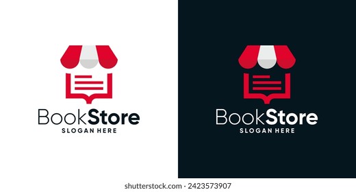 Store logo design template with book graphic design illustration. icon, symbol, creative.