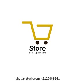 Store logo and icon template in yellow and black