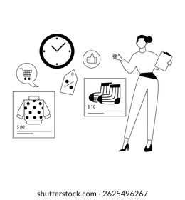 Ilustração de vetor de gerenciamento de armazenamento que pode facilmente modificar ou editar

