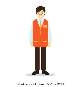 store manager , occupation. character vector illustration.