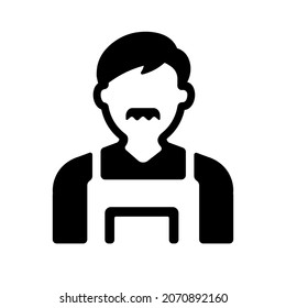 Store manager, shop owner vector icon illustration