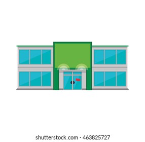 store market shop building icon. Isolated and flat illustration. Vector graphic