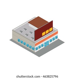 store market shop building icon. Isolated and flat illustration. Vector graphic