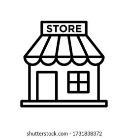 store - market - shop icon vector design template in white background