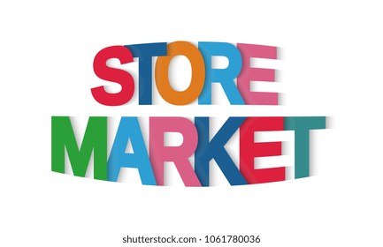 Store market vector letters