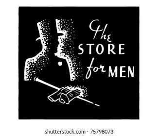 The Store For Men 3 - Retro Ad Art Banner