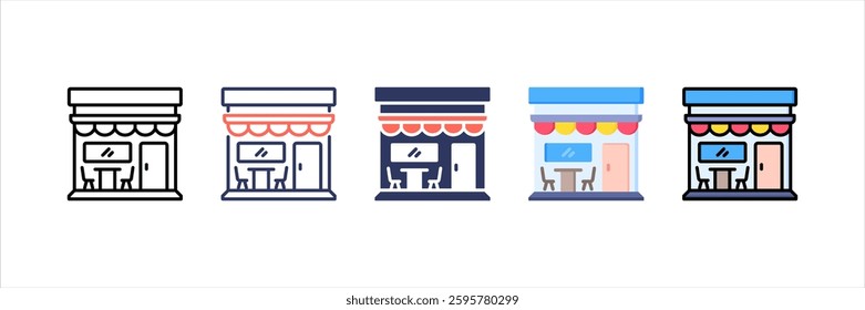 Store Multi Style Icon Set