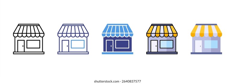 Store Multi Style Icon Set