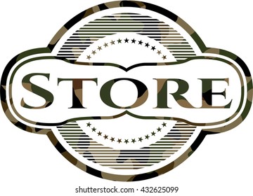 Store on camo pattern