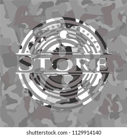 Store on grey camo pattern