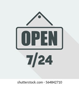 Store open 7/24 - Vector web icon